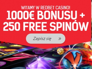 fantastyczna oferta powitaln od Kasyna Redbet